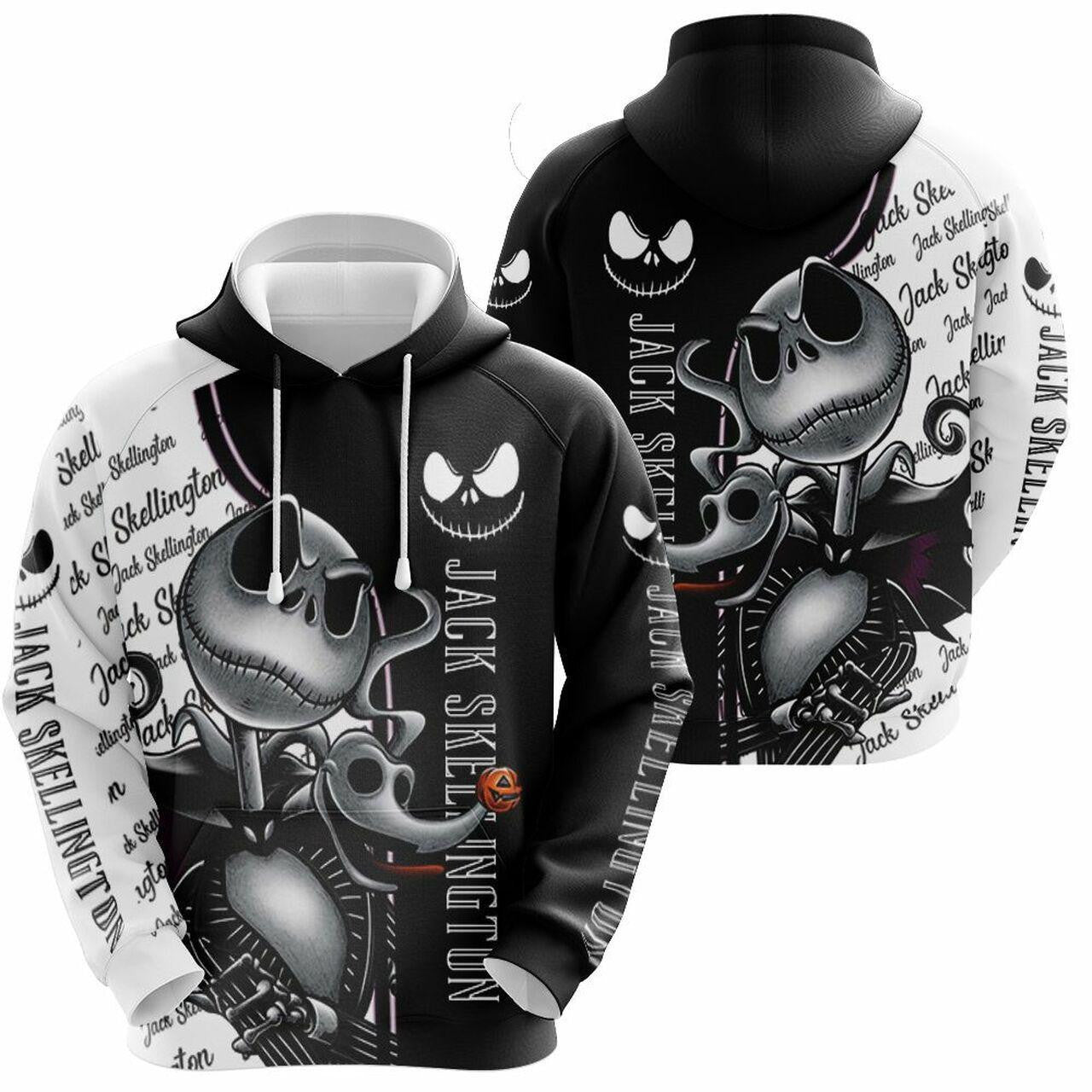 Jack Skellington Nightmare Before Christmas, Jack Pumpkin King Ver30 Aop Hoodie