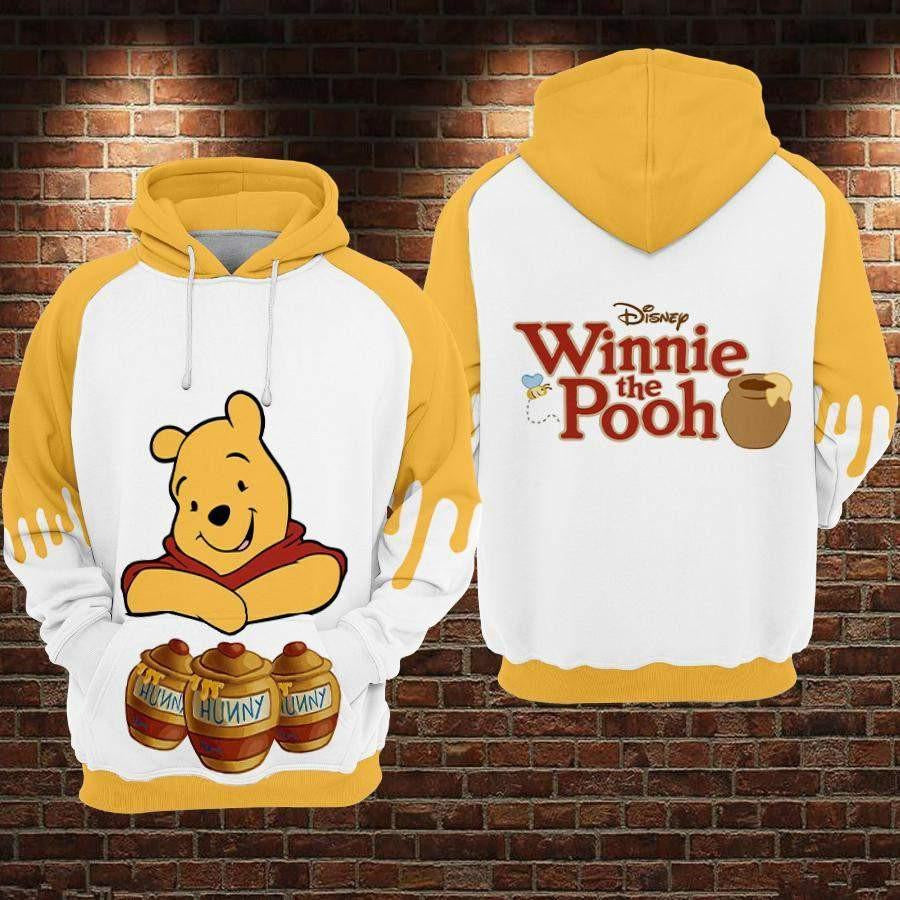 Winnie The Pooh Disney, Cute Pooh Hunny Ver61 Aop Hoodie