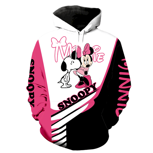 Snoopy And Minnie Mouse Disney Aop Hoodie