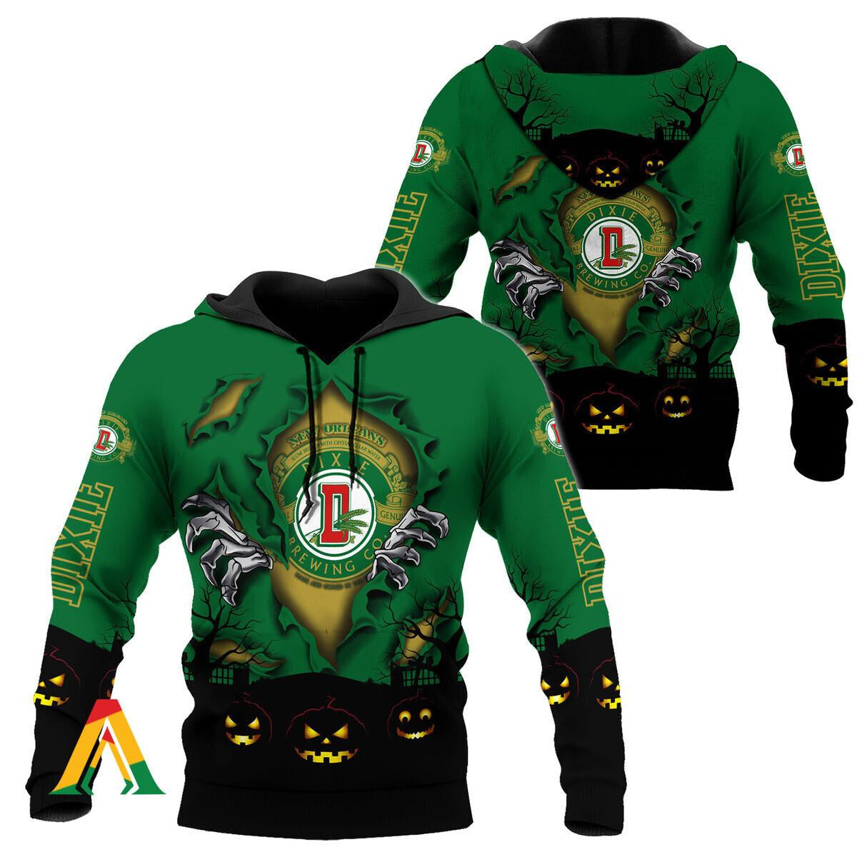 Scary Night Halloween Dixie Beer Hoodie &amp; Zip Hoodie