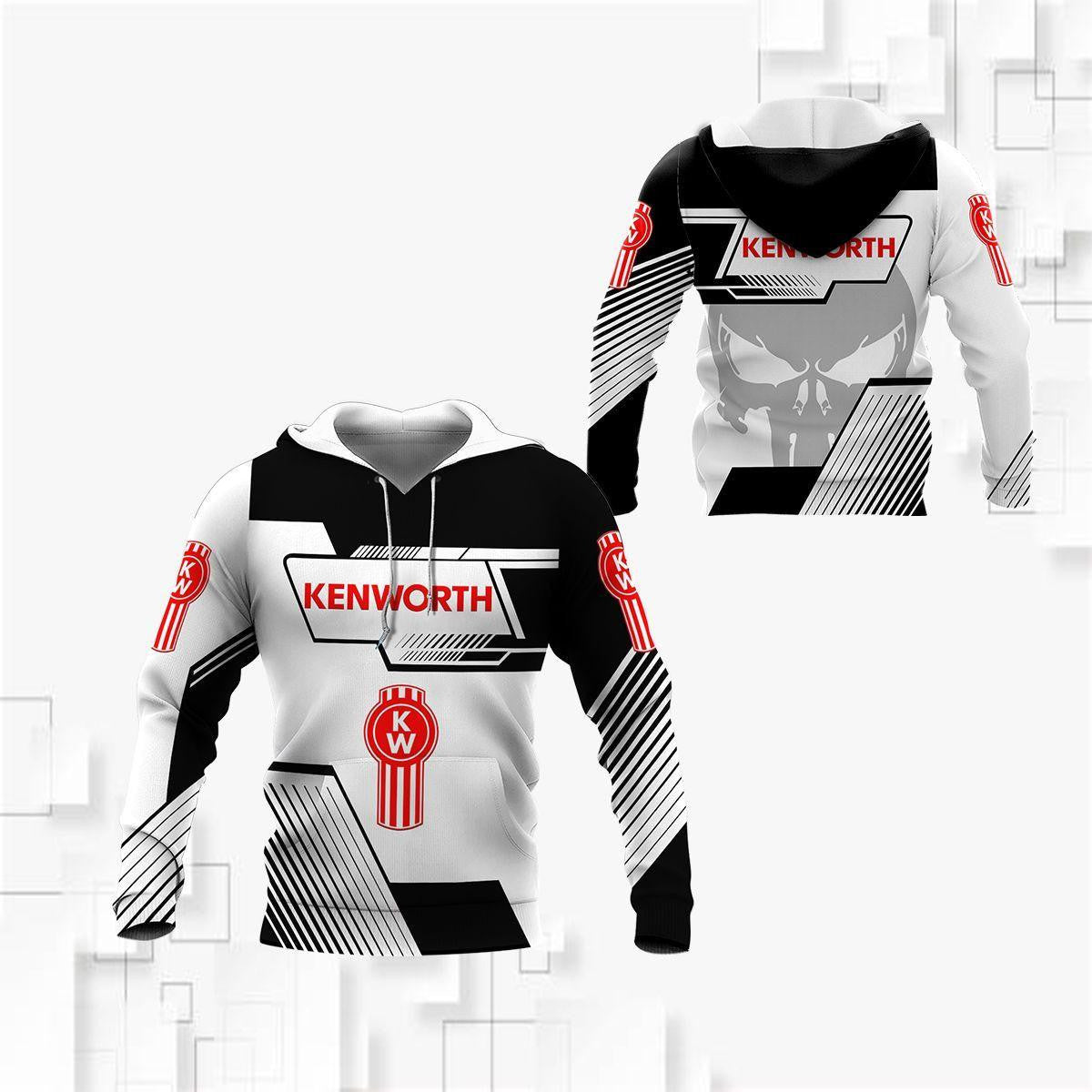 Skull Kenworth Trucks Racing Team 7k873 Fan Gift 3d Zip Hoodie Hoodie Ii0