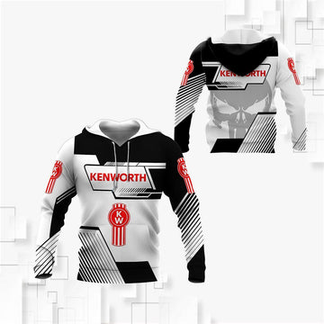 Skull Kenworth Trucks Racing Team 7k873 Fan Gift 3d Zip Hoodie Hoodie Ii0