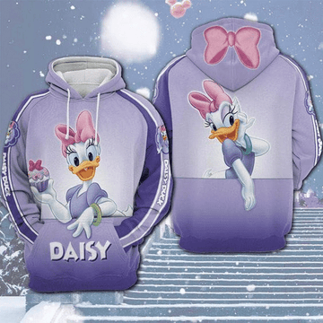 So Lovely Daisy Duck Comics Disney 110 Fan Gift Stylist Unisex Cartoon Graphic Outfits Aop Hoodie