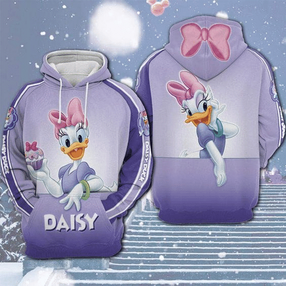 So Lovely Daisy Duck Comics Disney 110 Fan Gift Stylist Unisex Cartoon Graphic Outfits Aop Hoodie