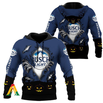 Scary Night Halloween Busch Light Hoodie &amp; Zip Hoodie