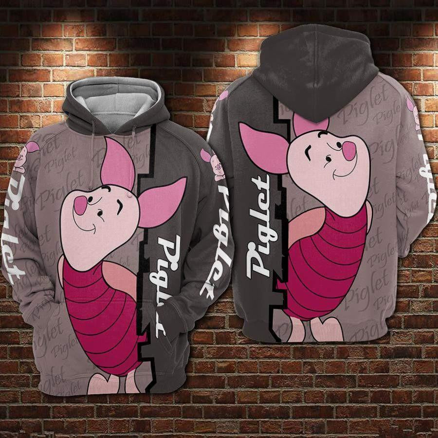 Disney Winnie The Pooh, Piglet Disney Ver28 Aop Hoodie, Zip Hoodie