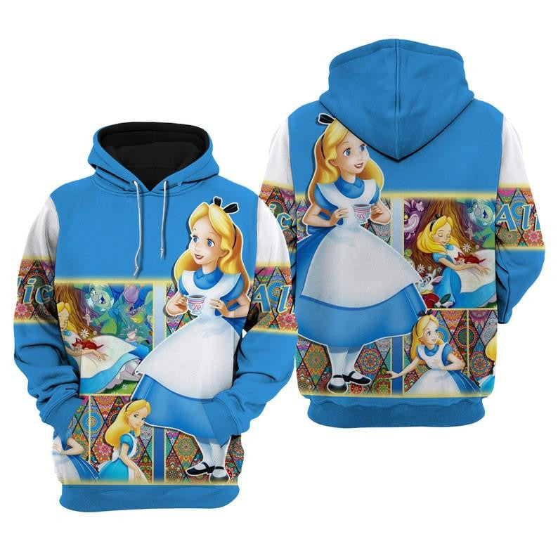 Alice Princess, Alice In Wonderland Fan Gift All Over Print Hoodie, Zip Hoodie