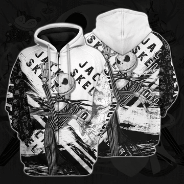Jack Skellington Pumpkin King Halloween 3d Hoodie Zip Hoodie