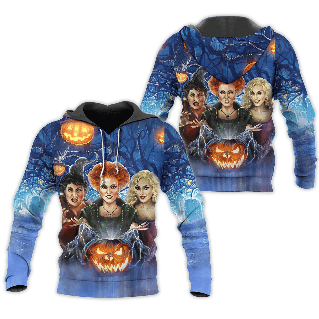 Halloween Night Hocus Pocus 3d Hoodie Zip Hoodie
