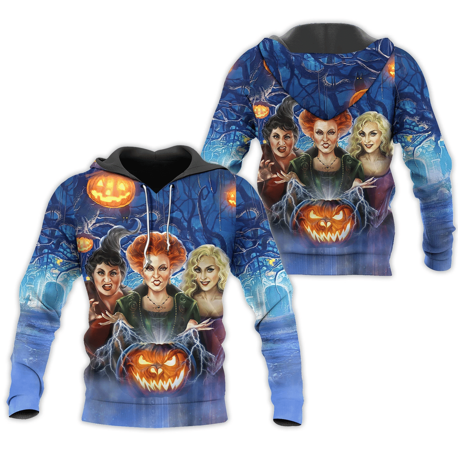 Halloween Night Hocus Pocus 3d Hoodie Zip Hoodie
