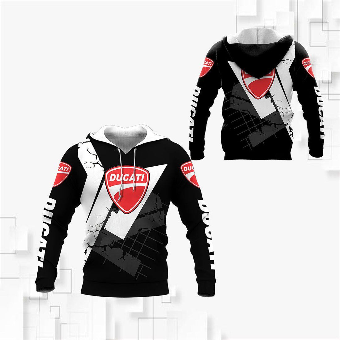 Ducati Racing All Over Print Hoodie, Zip Hoodie 465