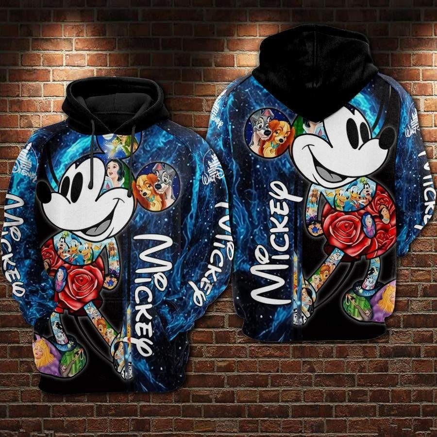 Disney Characters, Mickey Mouse Disney Ver123 Aop Hoodie