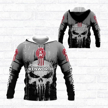 Skull Kenworth Trucks Racing Team 7k855 Fan Gift 3d Zip Hoodie Hoodie Ii0