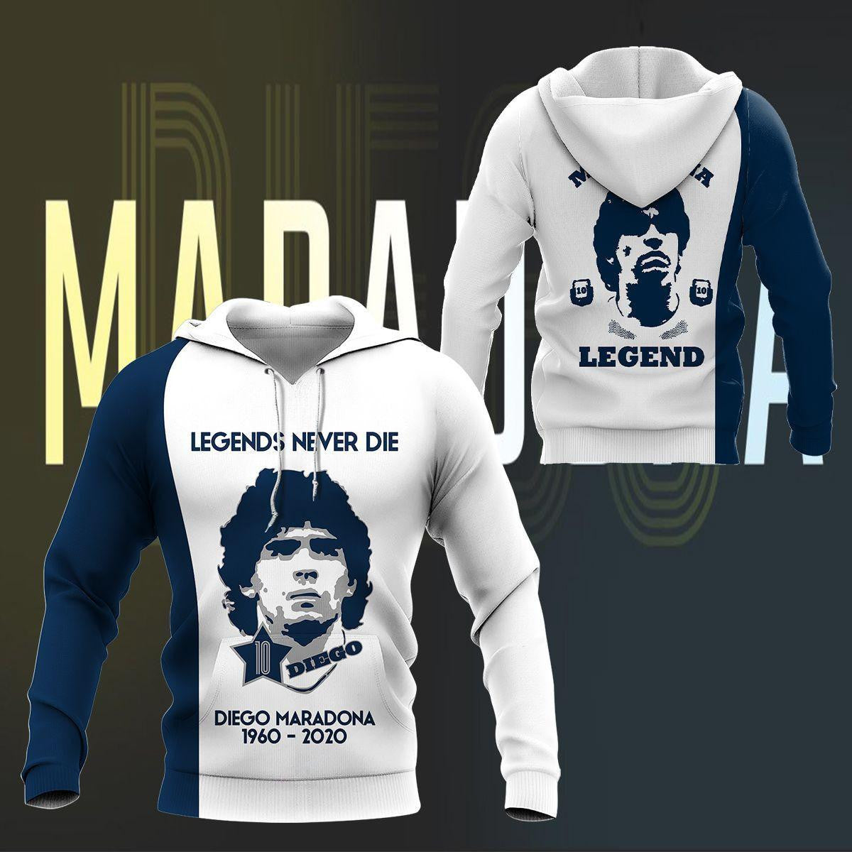 Diego Maradona Shirt Fan Gift 331, Stylist Unisex 3d Hoodie Zip Hoodie