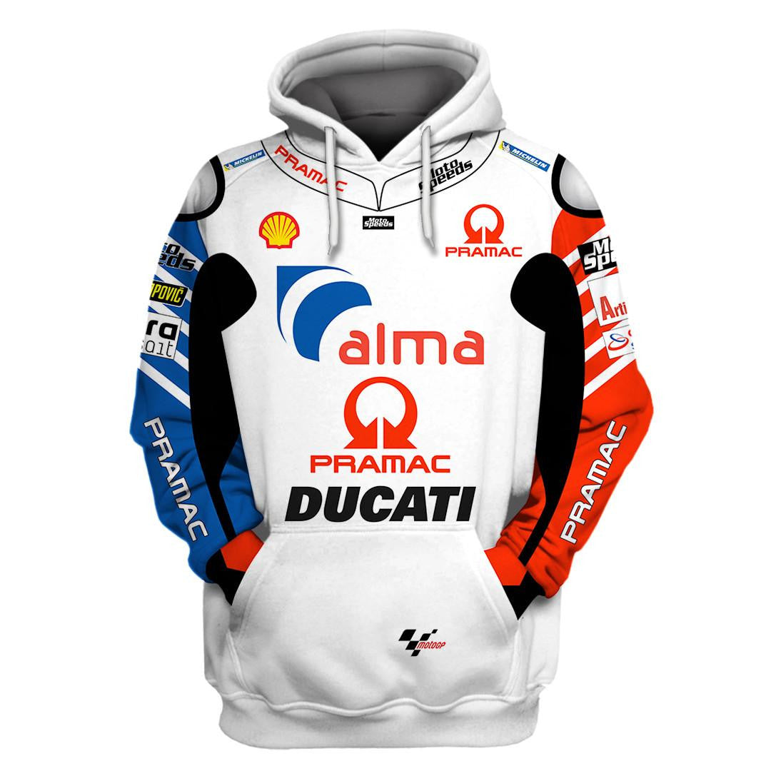 Alma Pramac Ducati Racing All Over Print Hoodie 415