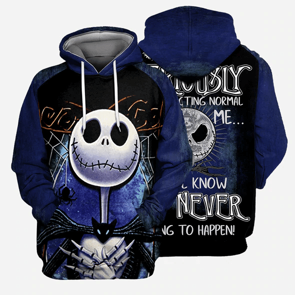 Jack Skellington People Should Seriously Stop Expecting Normal From Me 49 Fan Gift Stylist Unisex Cartoon Graphic Outfits Aop Hoodie
