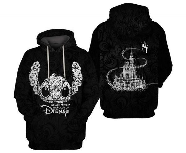 Stitch We Are Never Too Old For Disney Cartoon Bling 2k629 Lover Gift , Stitch All Over Print 3d Hoodie