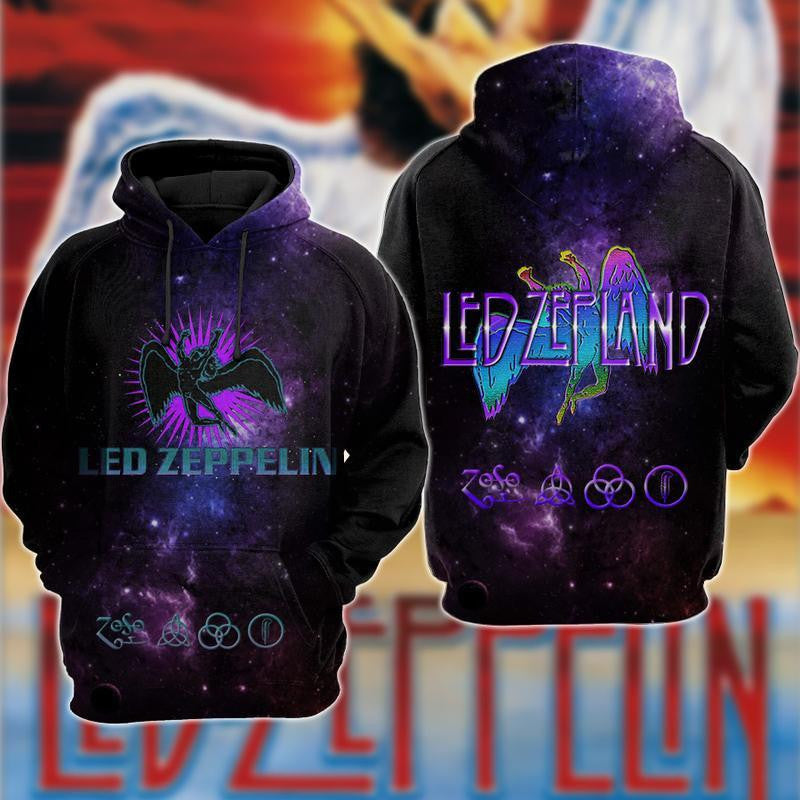 Led Zeppelin Band Lover Gift, Ledzep Land All Over Print Hoodie