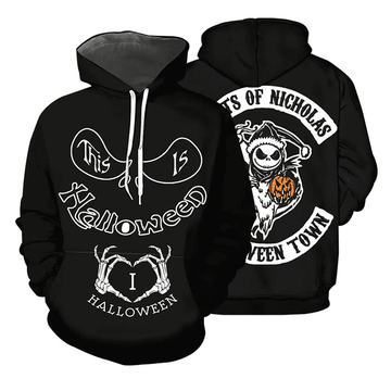 Jack Skellington The Nightmare Before Christmas 128 Fan Gift Stylist Unisex Cartoon Graphic Outfits Aop Hoodie, Zip Hoodie