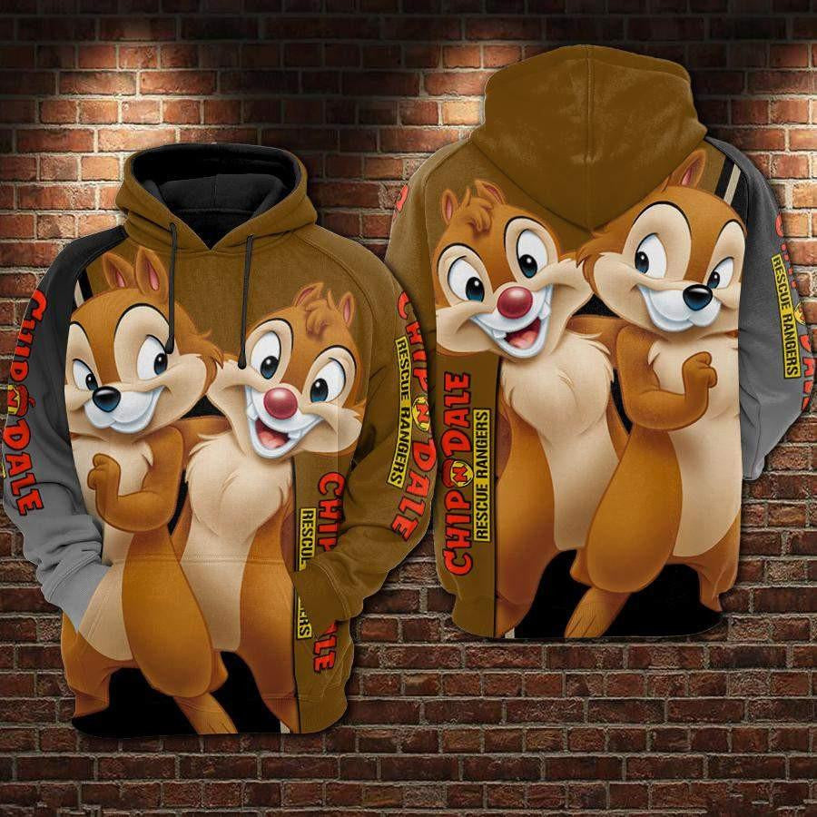 Chip N' Dale Disney, Chip N' Dale Rescue Rangers Aop Hoodie, Zip Hoodie