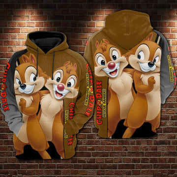 Chip N' Dale Disney, Chip N' Dale Rescue Rangers Aop Hoodie, Zip Hoodie