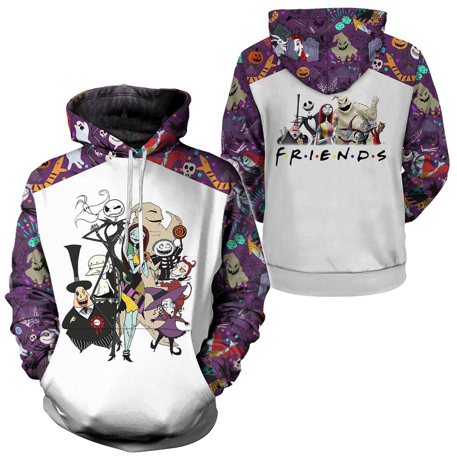 Jack Skellington Hoodie And Zip Hoodie 4, Gift For Fan 3d All Over Print Shirt Hoodie