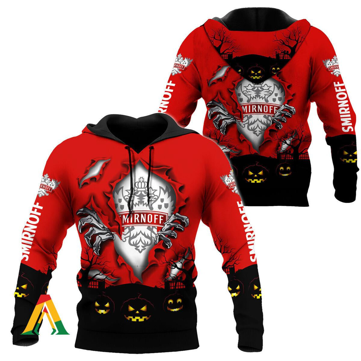 Scary Night Halloween Smirnoff Vodka Hoodie &amp; Zip Hoodie