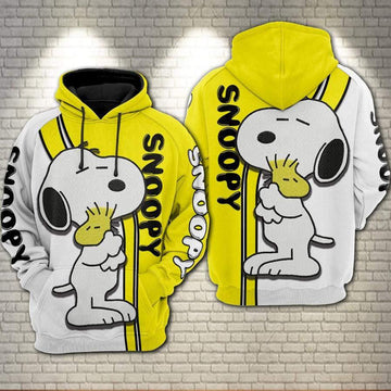 Snoopy The Peanuts, Snoopy And Woodstock Ver23 Aop Hoodie