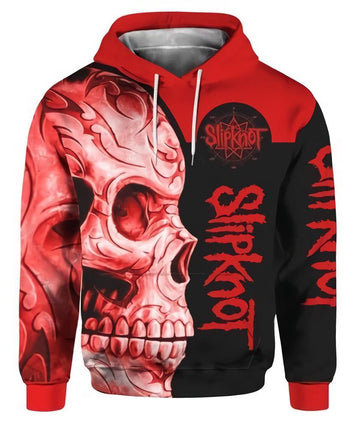 Slipknot Music Band, Slipknot Logo Sugar Skull Aop Hoodie