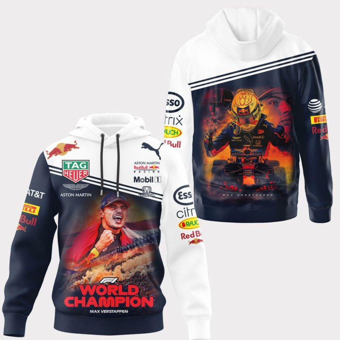 Max Verstappen F1 World Champion Red Bull All Over Print Hoodie, Zip Hoodie 313