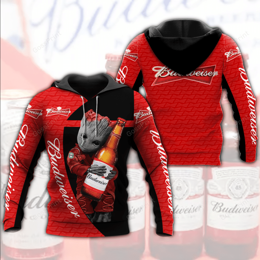 Baby Groot Budweiser Aop Hoodie