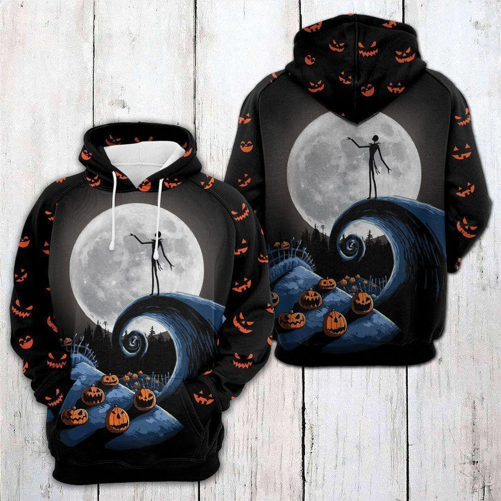 Jack Skellington Nightmare Before Christmas Pumpkin King Ver27 Aop Hoodie