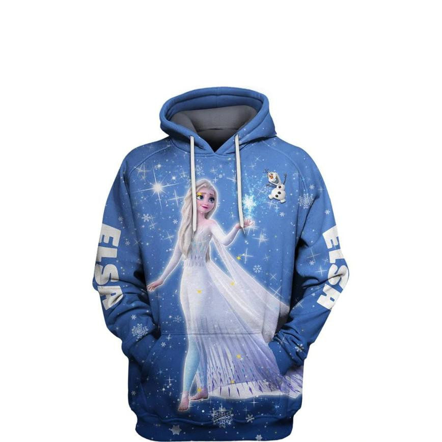 Elsa Of Arendelle, Elsa Princess Frozen Disney Cartoon All Over Print Hoodie