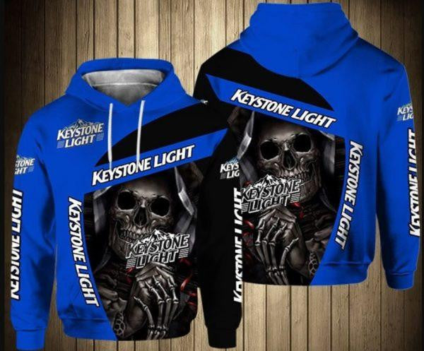 Keystone Light Beer Skull 2k530 Lover Gift,keystone Light Beer Skull All Over Print 3d Hoodie