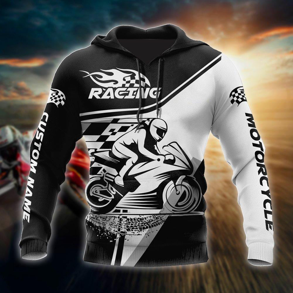 Customize Name Motorcycle Racing, Born To Race All Over Print Hoodie, Zip Hoodie 71