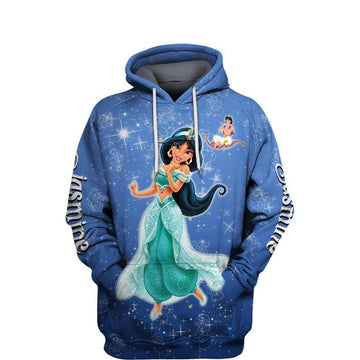 Jasmine Princess Of Agrabah, Aladin Disney Cartoon All Over Print Hoodie