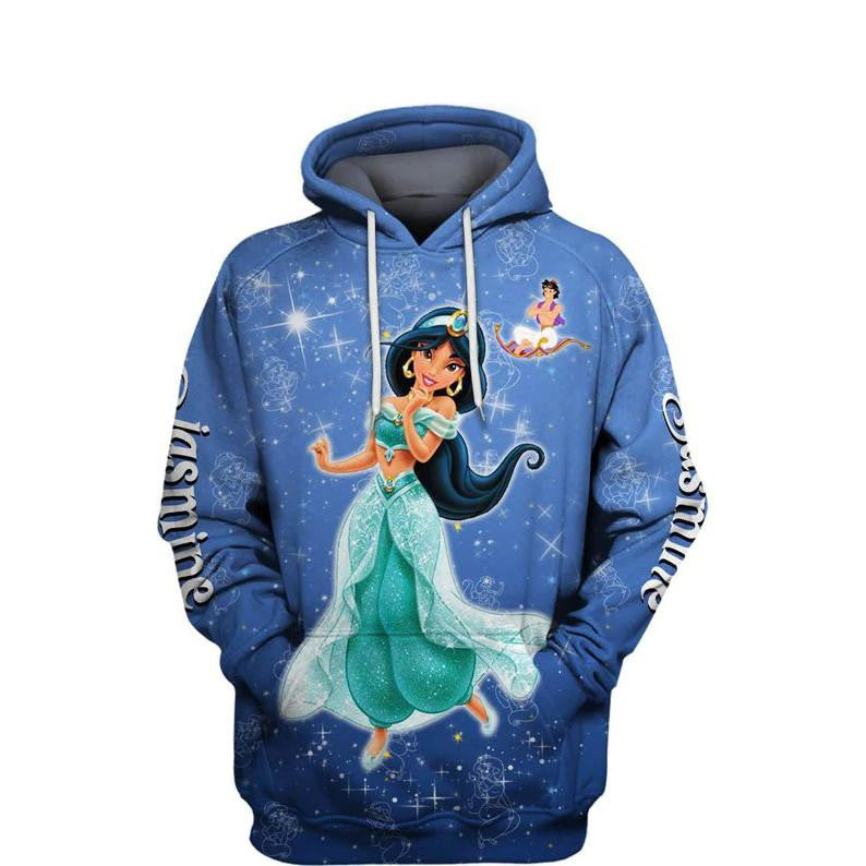 Jasmine Princess Of Agrabah, Aladin Disney Cartoon All Over Print Hoodie