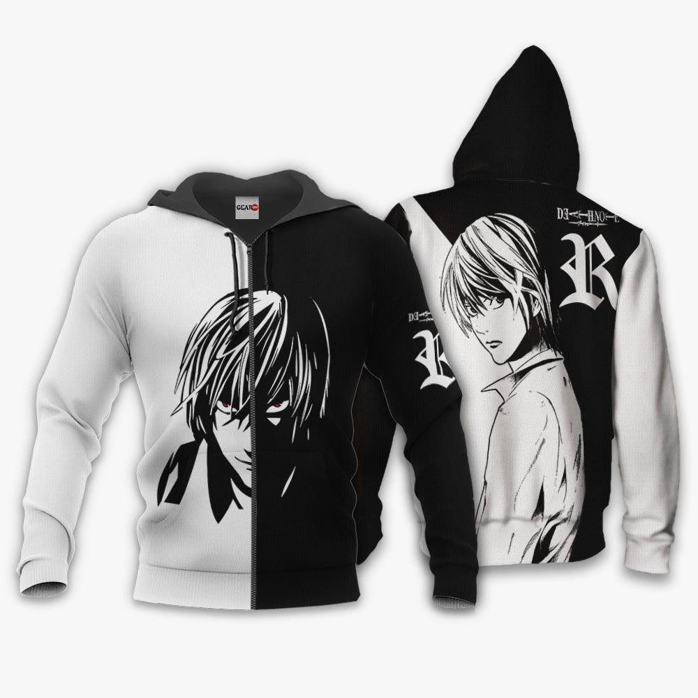 Death Note Light Yagami Anime 3k267 Fan Gift Stylist Unisex Cartoon 3d Hoodie Zip Hoodie