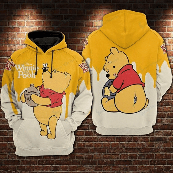 So Lovely Winnie The Pooh Disney World 104 Fan Gift Stylist Unisex Cartoon Graphic Outfits Aop Hoodie