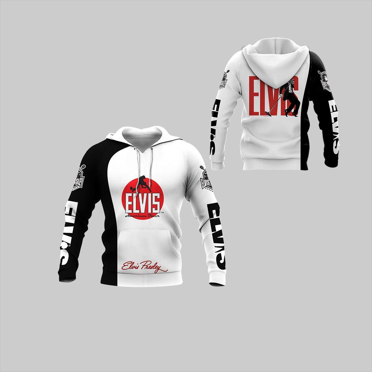 Elvis Presley Shirt Fan Gift 176, Stylist Unisex 3d Hoodie Zip Hoodie