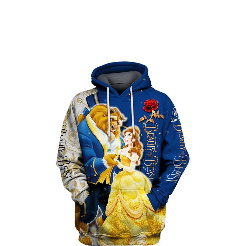 Beauty And The Beast Disney Cartoon Ver12 All Over Print Hoodie