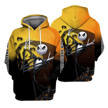 Jack Skellington The Nightmare Before Christmas 93 Fan Gift Stylist Unisex Cartoon Graphic Outfits Aop Hoodie, Zip Hoodie
