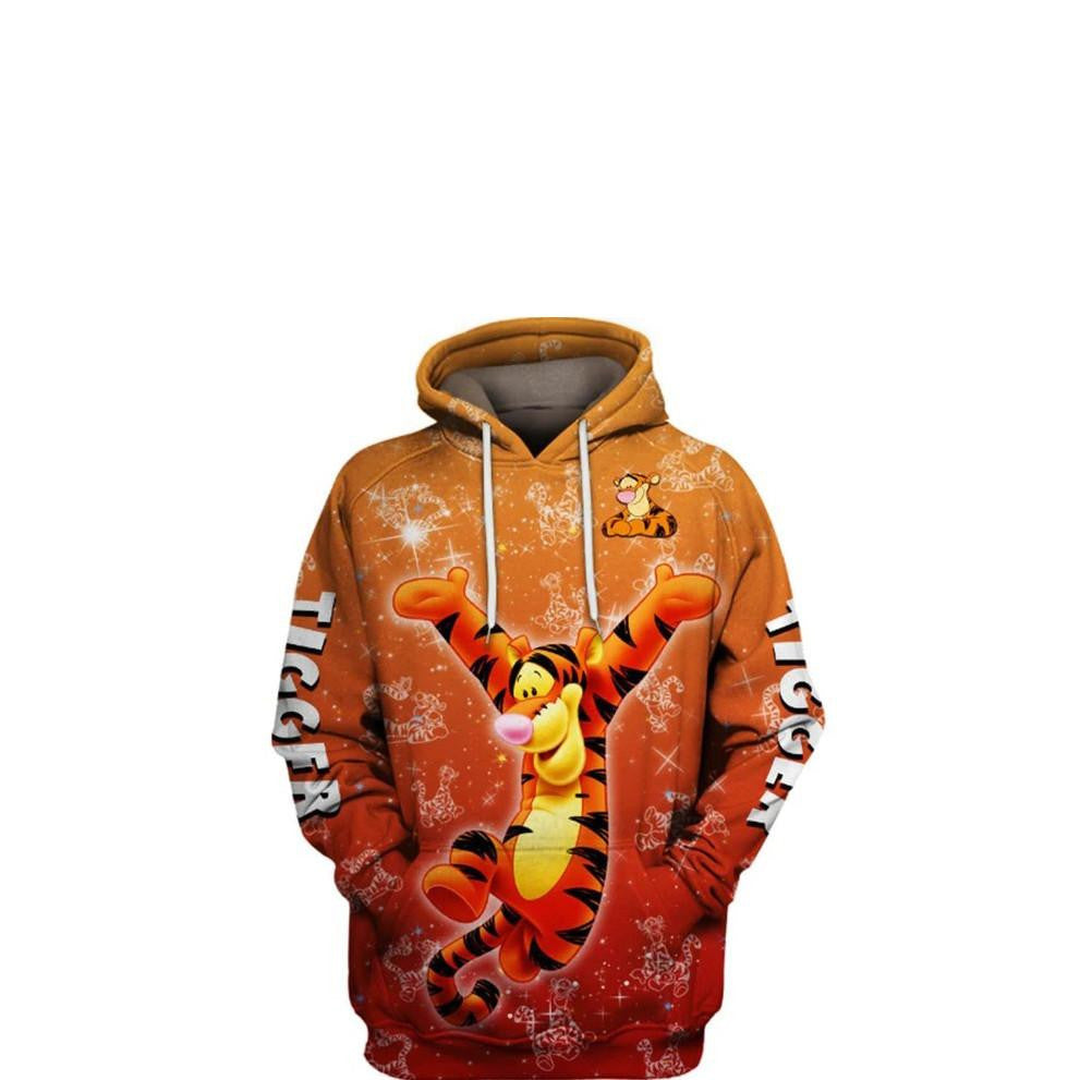 Lovely Tigger Disney Cartoon, Tigger Winnir The Pooh Ver14 All Over Print Hoodie