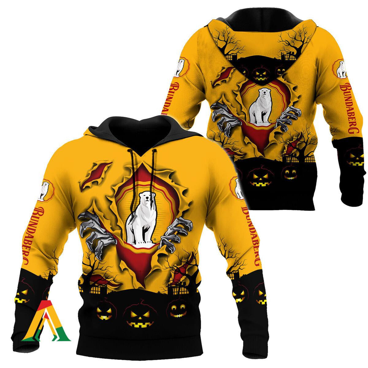 Scary Night Halloween Bundaberg Rum Hoodie &amp; Zip Hoodie
