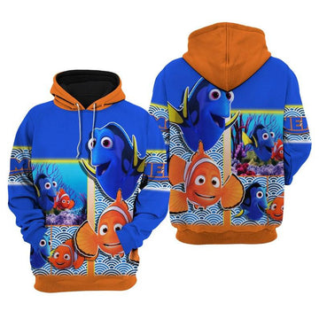 Disney Cartoon Fan Gift, Nemo And Dory, Finding Nemo All Over Print Hoodie, Zip Hoodie