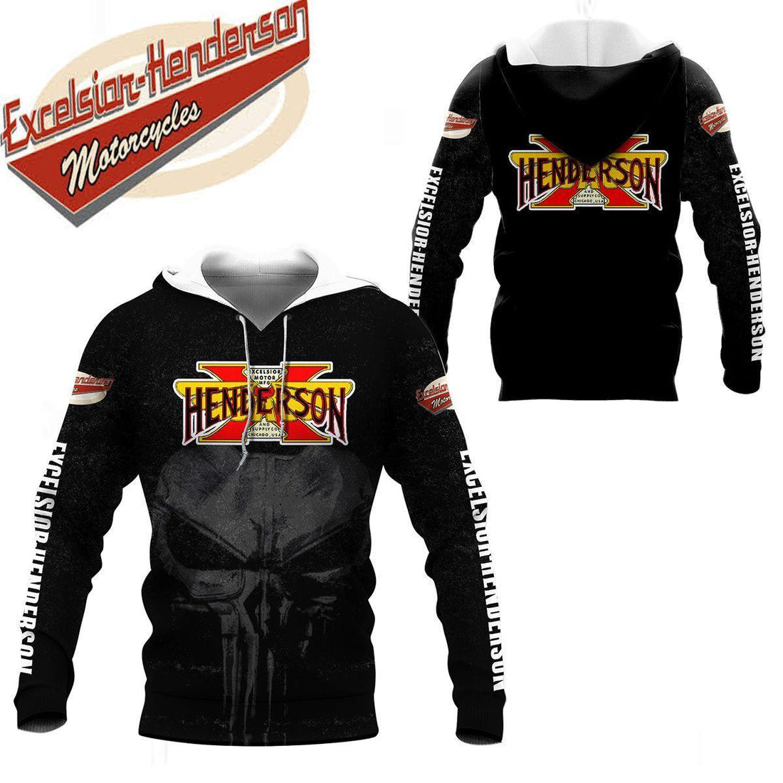 Excelsior Henderson Motorcycles Shirt Fan Gift 320, Stylist Unisex 3d Hoodie Zip Hoodie