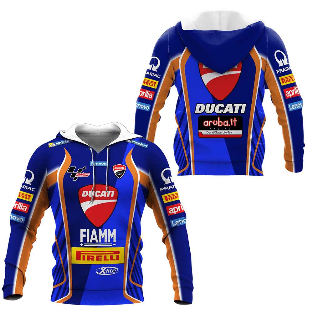 Ducati Superbike Team All Over Print Hoodie, Zip Hoodie 481
