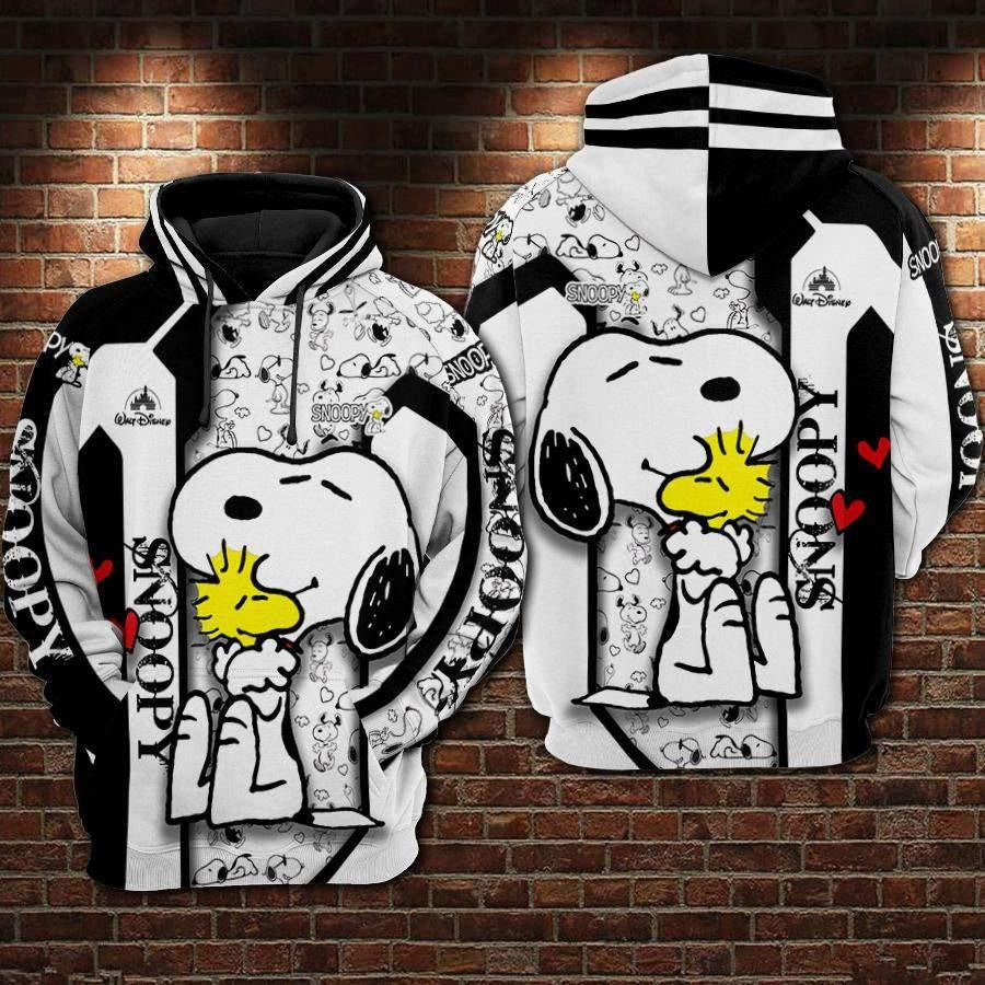 Snoopy The Peanuts, Snoopy And Woodstock Friends Ver21 Aop Hoodie, Zip Hoodie
