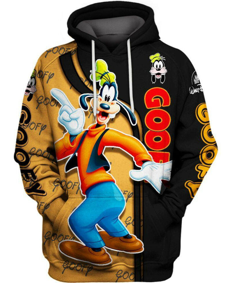 Walt Disney Goofy Hoodie 3d Hoodie Zipper Hoodie