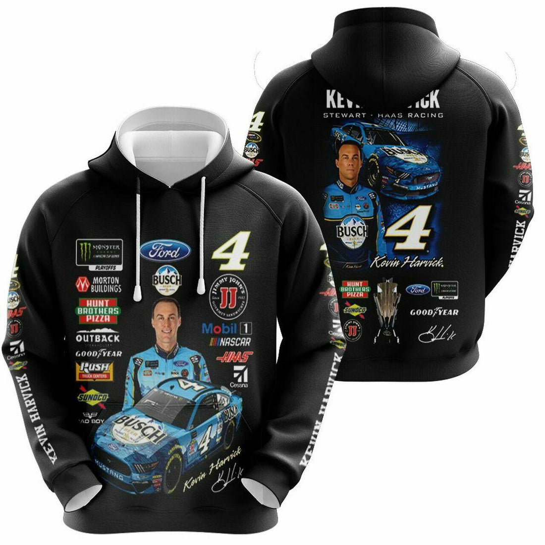 Kevin Harvick Legend Car Racer All Over Print Hoodie 1272